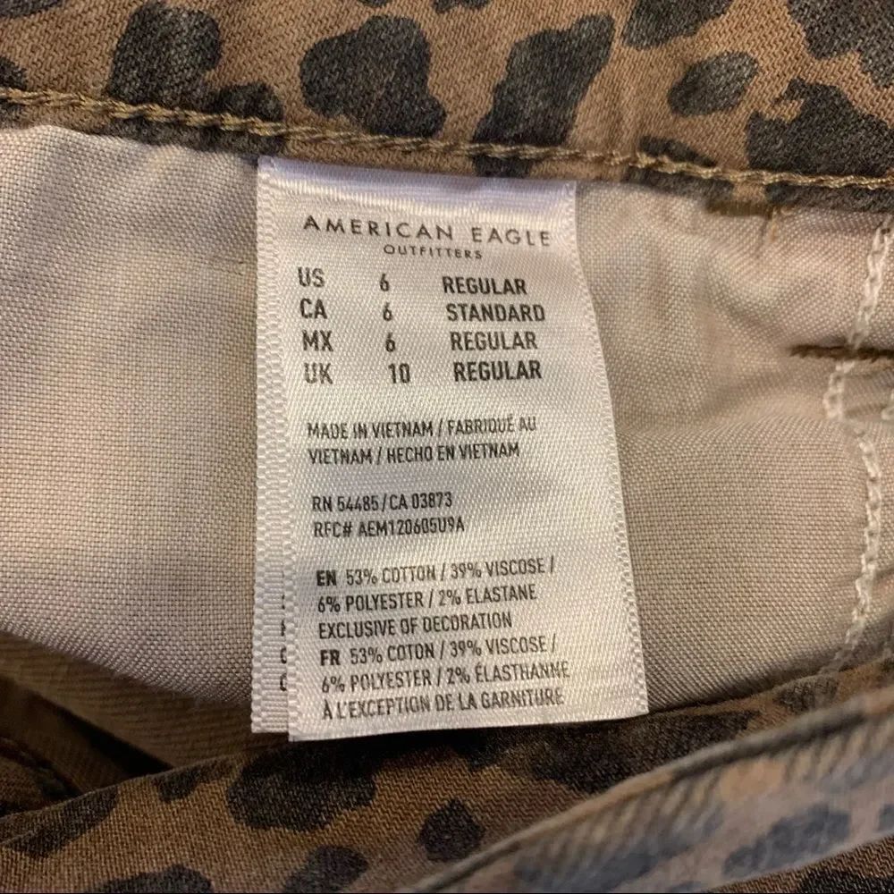 American Eagle Curvy Super Hi-Rise Jegging Leopard Print Size 6 - Picture 7 of 9